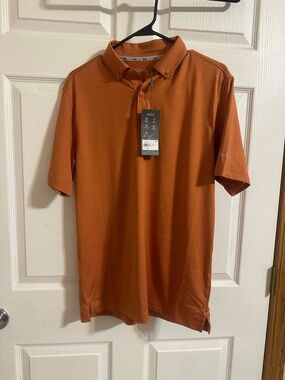 Walter Hagen Men's Short Sleeve Polo in Rust Orange